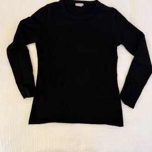 J.Crew 100% Cashmere Black Crewneck Sweater (Made in Italy)